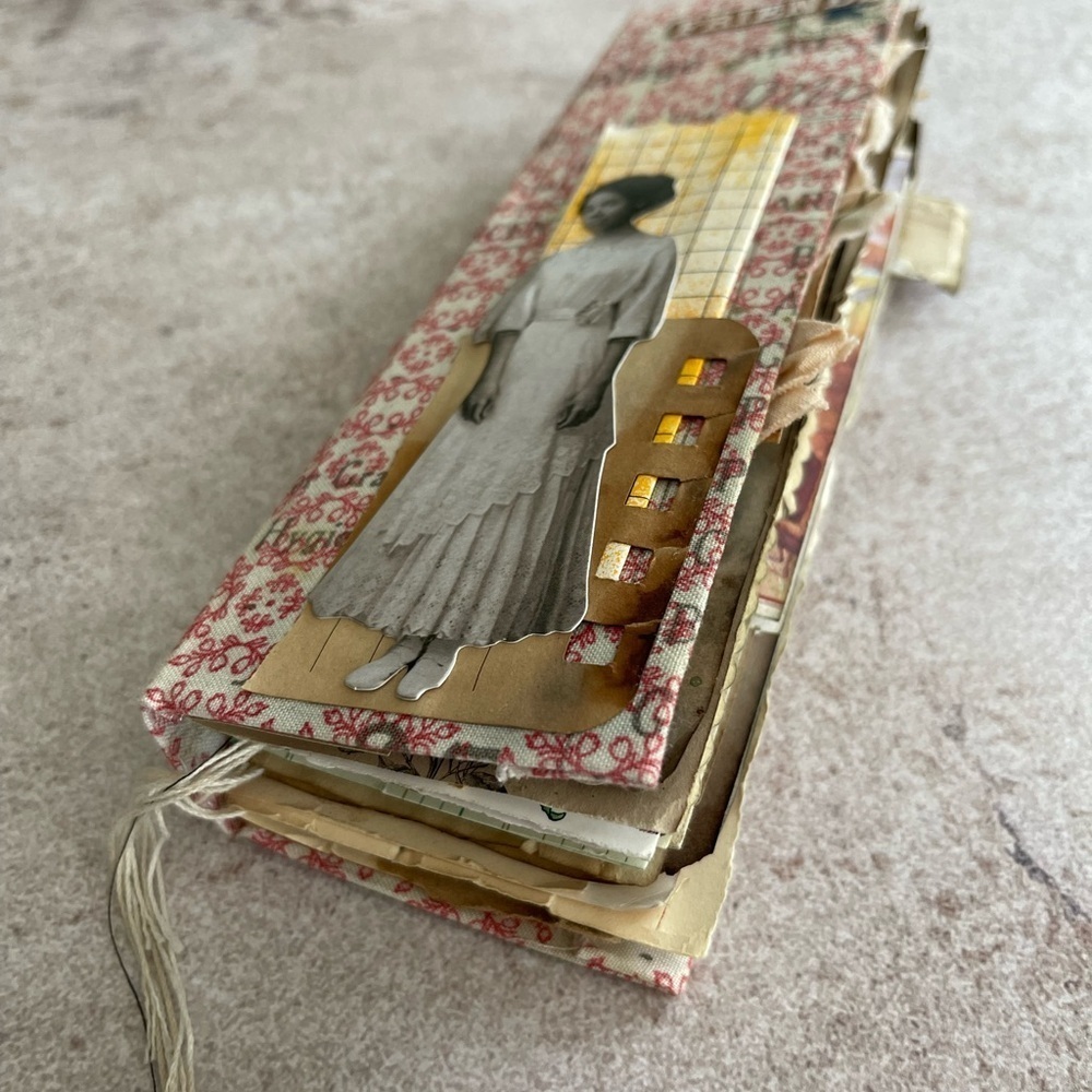 Tall Slim Junk Journal handmade distressed - Picture 10 of 10